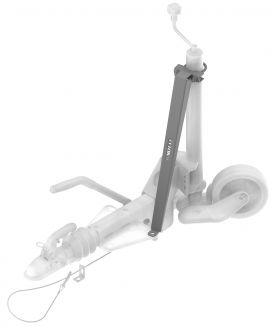 Entretoise de roue d'appui angle de montage 107° - 209717.001 - Support de roue d'appui