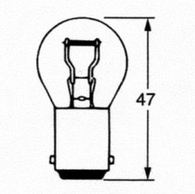Lampe boule 12V/21W orange - 404577.001 - Sources lumineuses