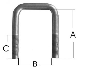 Boulons en U galvanisé M10 - 406554.002 - Remorque pour bateau