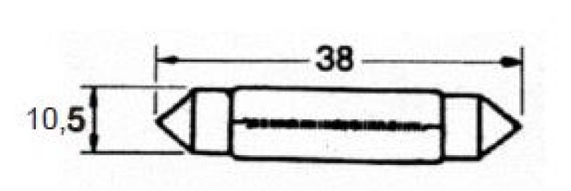 Lampe tubulaire 24V/5W - 408175.001 - Sources lumineuses