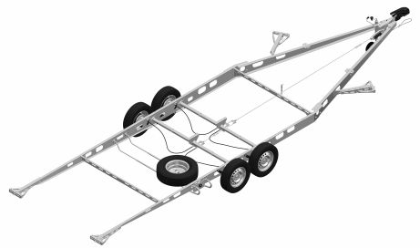 Support de roue de secours pour caravane (version B)