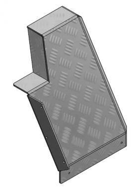 Jupe d'aile cannelée en aluminium