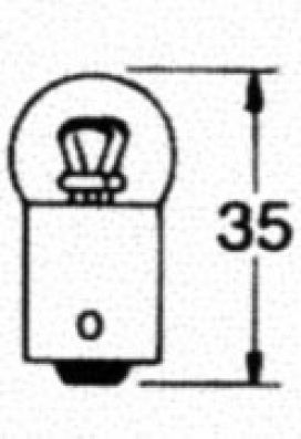 Ampoule sphérique 12V/5W - 4803669X - Sources lumineuses