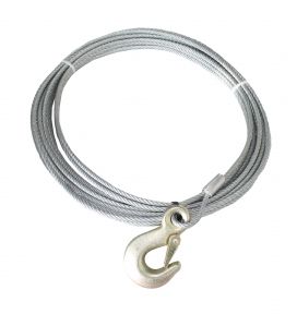 Câble en acier avec crochet de levage - 6X1522.001 - Accessoires de treuil