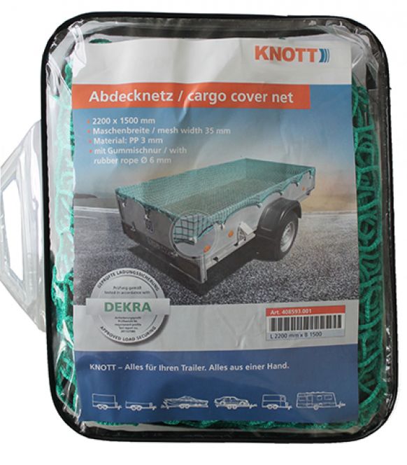 Filet à Bagage Pour Remorque 2x3 M - Nylon Extensible Et Résistant - Sécurité Chargement - Vert