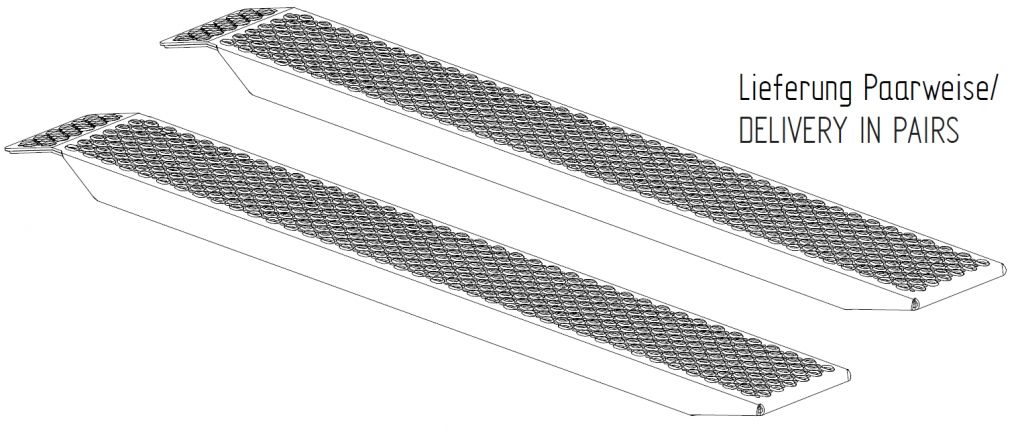 Rail de chargement droit, rail de chargement, passerelle, rampe d'accès,  rampe - Knott GmbH