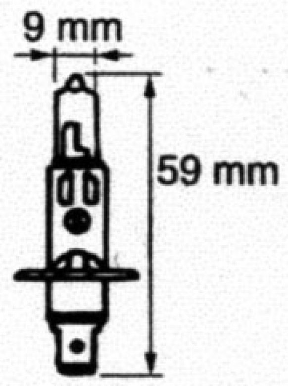 Ampoule halogène 12V/55W-H1 - 408181.001 - Sources lumineuses