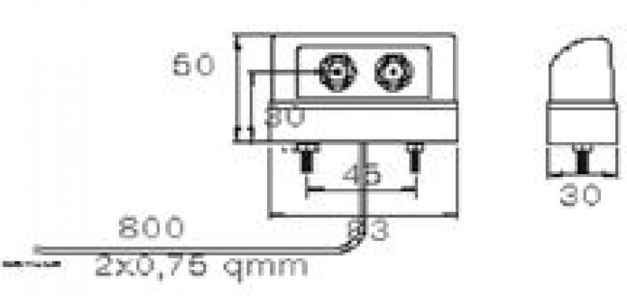 Éclairage de plaque d'immatriculation Aspöck, lumière de plaque d' immatriculation, Aspöck Regpoint, lampe de plaque d'immatriculation, Aspöck  Regpoint Small - Knott GmbH