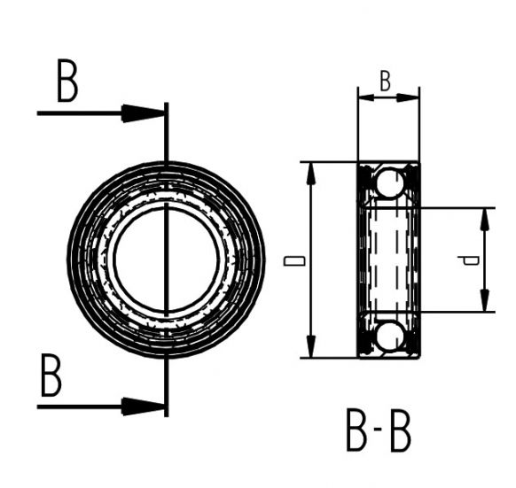 Roulement rainuré à billes Ø47mm - 47176.10 - Palier